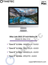 Load image into Gallery viewer, Timetec 8GB Compatible for Apple Late 2015 iMac (27-inch w/Retina 5K Display) DDR3L 1867MHz / 1866MHz PC3L-14900 2Rx8 CL13 1.35V 204 Pin SODIMM Memory Module MAC RAM Upgrade for iMac 17,1