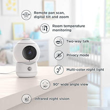 Load image into Gallery viewer, Motorola Peekaboo Twin Cameras WiFi 1080p Video Baby Monitor - Multi-Color Night Light, Two-Way Audio, Infrared Night Vision – 360 Degree Remote Pan Scan and Digital Zoom/Tilt, Soothing Sounds