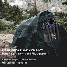 Load image into Gallery viewer, SIRUI AM-223 Carbon Fiber Camera Tripod Mini Travel Compact Tripod with 360° B-00K Ball Head, Arca Swiss Quick Release Plate, Loads up 15KG, Max Height 16.6", Folded Height 12.1"