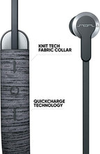 Load image into Gallery viewer, SOL REPUBLIC Shadow Fusion Bluetooth Earbuds, Black 10-Hour Playtime Comfortable Knit Tech Fiber Collar Magnetic Connection Earbuds Flexible Compact Storage Convenient Carrying Case