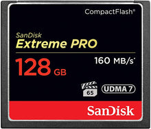 Load image into Gallery viewer, SanDisk Extreme PRO 128GB CompactFlash Memory Card UDMA 7 Speed Up To 160MB/s- SDCFXPS-128G-X46