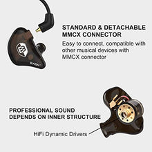 Load image into Gallery viewer, in Ear Monitor Headphones for Musicians, BASN Bsinger 2nd Generation Sound Isolating Earphones with Dual Dynamic Drivers Detachable MMCX Cable (Brown)