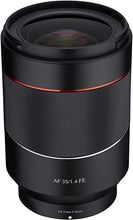 Load image into Gallery viewer, Rokinon AF 35mm f/1.4 Auto Focus Wide Angle Full Frame Lens for Sony FE Mount, Black (IO3514-E)