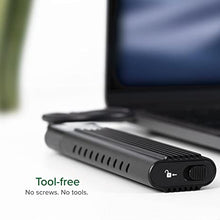 Load image into Gallery viewer, Plugable USB C to M.2 NVMe Tool-free Enclosure USB C and Thunderbolt 3 Compatible up to USB 3.1 Gen 2 Speeds (10Gbps). Adapter Includes USB-C and USB 3.0 Cables (Supports M.2 NVMe SSDs 2280 2260 2242)