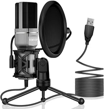 Load image into Gallery viewer, USB Microphone, VIMVIP Microphone for Computer USB Mic for PC Desktop Laptop Condenser Microphone to Recording Podcast Gaming Streaming YouTube