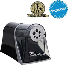 Load image into Gallery viewer, Westcott Electric iPoint Evolution Axis Heavy Duty Pencil Sharpener, Black and Silver