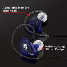 Load image into Gallery viewer, BASN Bsinger PRO in-Ear Monitors Hybrid Dynamic Dual Drivers Two Detachable MMCX Cables Musicians in-Ear Earbuds Headphones (Blue)