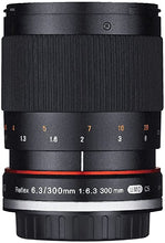 Load image into Gallery viewer, Rokinon 300M-FX-BK 300mm F6.3 Mirror Lens for Fuji X Mirrorless Interchangeable Lens Cameras , Black