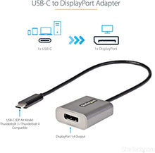 Load image into Gallery viewer, USB C to DisplayPort Adapter, 8K/4K 60Hz USB-C to DisplayPort 1.4 Dongle, USB Type-C to DP Monitor Video Converter, Works w/TB3 - 12" Attached Cable, Upgraded Version of CDP2DP (CDP2DPEC)