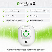 Load image into Gallery viewer, Greentech Environmental pureAir 50 - Portable Air Purifier and Air Cleaner, Air Purifiers for Home, Office, and Bedroom, For Spaces Up to 325 Square Feet, Neutralizes Tough Odors, Easy Set Up