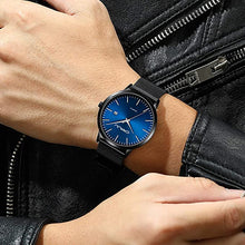 Load image into Gallery viewer, CRRJU Men's Watches Ultra Thin Fashion Elegent Men Wristwatches,7MM Stainsteel Steel Mesh Band Waterproof Watch