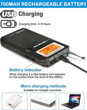 Load image into Gallery viewer, HanRongDa CB Radio Portable VHF FM AM Shortwave with Speaker and Backlit, Air Band Receiver with Extend Antenna and 700mAh Battery, Full Band Digital Radios with Alarm Clock and Sleep Timer HRD-737