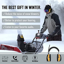 Load image into Gallery viewer, ZOHAN EM042 AM/FM Radio Headphone with Digital Display, Ear Protection Noise Reduction Safety Ear Muffs, Ultra Comfortable Hearing Protector for Lawn Mowing and Landscaping - Yellow