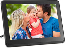 Load image into Gallery viewer, Digital Photo Frame WiFi Digital Picture Frame kimire 1920x1080 Touch Screen, Support Thumb USB Drive and SD Slot, Music Player, Alarm Clock, Share Photo and Video via APP, Cloud, Email(10inch Black)