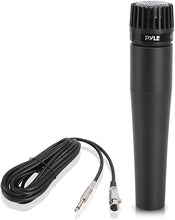 Load image into Gallery viewer, Professional Handheld Moving Coil Microphone - Dynamic Cardioid Unidirectional Vocal, Built-in Acoustic Pop Filter, Includes 15ft XLR Audio Cable to 1/4'' Audio Connection - Pyle PDMIC78