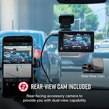 Load image into Gallery viewer, Cobra Smart Dash Cam + Rear Cam (SC 200D) – QHD+ 1600P Resolution, Voice Commands, Built-in WiFi & GPS, 16GB SD Card, 3" Display, Shared Alerts, Incident Reports, Emergency MayDay, Drive Smarter App