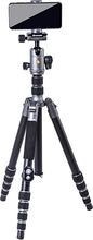 Load image into Gallery viewer, Vanguard VEO3GO265HAB Compact Aluminum Travel Tripod with Ball Head, Monopod Option, Smart Phone Holder and Bluetooth Remote, Dark Gray/Black