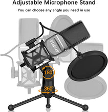 Load image into Gallery viewer, USB Microphone, VIMVIP Microphone for Computer USB Mic for PC Desktop Laptop Condenser Microphone to Recording Podcast Gaming Streaming YouTube