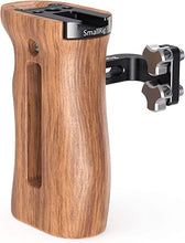 Load image into Gallery viewer, SMALLRIG Side Wooden Handle Grip for DSLR Camera Cage w/ Cold Shoe Mount, Threaded Holes, Direction Changeable - 2093