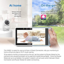 Load image into Gallery viewer, VTech Upgraded Smart WiFi Baby Monitor VM901, 5-inch 720p Display, 1080p Camera, HD NightVision, Fully Remote Pan Tilt Zoom, 2-Way Talk, Free Smart Phone App, Works with iOS, Android