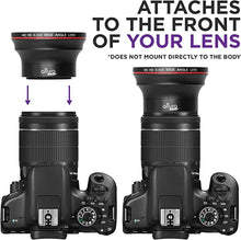 Load image into Gallery viewer, 58MM 0.43x Altura Photo Professional HD Wide Angle Lens (w/Macro Portion) for Canon EOS 70D 77D 80D 90D Rebel T8i T7 T7i T6i T6s T6 SL2 SL3 DSLR Cameras