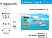 Load image into Gallery viewer, J-Tech Digital 4K@30HZ 4-Port HDMI Switch with PIP, IR, HDCP1.4 Wireless Remote Control, and Auto Switch ON/OFF Functions with Control4 Driver Available