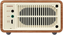 Load image into Gallery viewer, Sangean WR-7WL Wood Cabinet Mini Bluetooth Speaker with FM Tuner and Aux-in Walnut/Wood