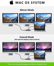 Load image into Gallery viewer, Docking Station Triple Display USB-C Docking Station Dual Monitor Adapter Laptop Hub USB C to 2 HDMI 4K +VGA+Ethernet+100W Type C PD+4USB+Data for Dell/HP/Lenovo/MacBook Laptop Pro with Thunderbolt 3