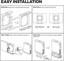 Load image into Gallery viewer, HumanCentric Mount Compatible with Dell Optiplex Micro | VESA, Under Desk & Wall Mount Fits OptiPlex 3040/3046/3050/3060/3070/3080 5050/5060/5070 7040/7050/7060/7070 MFF | Compare to 482-BBBP 452-BDEQ