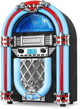 Load image into Gallery viewer, Victrola Nostalgic Wood Countertop Jukebox with Built-in Bluetooth Silver
