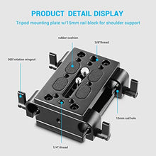Load image into Gallery viewer, SmallRig Camera Tripod Mounting Baseplate w/15mm Rod Clamp Rail Block for Tripod/Shoulder Support System - 1798