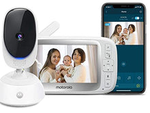 Load image into Gallery viewer, Motorola Connect40 by Hubble Connected Video Baby Monitor - 5" Parent Unit and HD Wi-Fi Viewing for Baby, Elderly, Pet - 2-Way Audio, Night Vision, Remote Pan/Digital Zoom