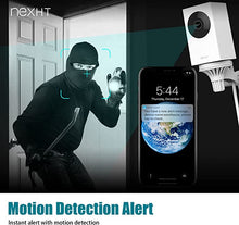 Load image into Gallery viewer, NexHT Indoor Security Camera, 1080P HD Smart Wired Cam for Baby, Pet, Elderly with 360 Degree Pan, Night Vision, Motion Detection and 2-Way Audio