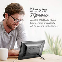 Load image into Gallery viewer, Aluratek (AWDMPF110F) 10" Hi-Res WIFI Digital Photo Frame w/ Touchscreen IPS LCD Display & 8GB Memory (1024 x 600 Resolution), Photo/Music/Video Support, Wall Mountable