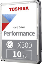 Load image into Gallery viewer, Toshiba X300 10TB Performance & Gaming 3.5-Inch Internal Hard Drive - CMR SATA 6 GB/s 7200 RPM 256 MB Cache - HDWR11AXZSTA