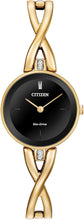 Load image into Gallery viewer, Citizen Eco-Drive Axiom Quartz Womens Watch, Stainless Steel, Crystal, Gold-Tone (Model: EX1422-54E)