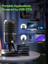Load image into Gallery viewer, USB Microphone, Moman EMP Desktop Condenser PC Microphones for Steaming Podcast Mic Recording Gaming Zoom Meeting YouTube ASMR Online Conference Course, USB-Podcast-Streaming-Computer-Microphone