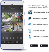Load image into Gallery viewer, Amcrest UltraHD 4K (8MP) Outdoor Bullet POE IP Camera, 3840x2160, 98ft NightVision, 2.8mm Lens, IP67 Weatherproof, MicroSD Recording, White (IP8M-2496EW-V2)