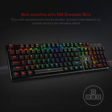 Load image into Gallery viewer, Redragon K556 RGB LED Backlit Wired Mechanical Gaming Keyboard, Aluminum Base, 104 Standard Keys