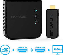 Load image into Gallery viewer, Nyrius Aries Prime Wireless Video HDMI Transmitter & Receiver for Streaming HD 1080p 3D Video & Digital Audio from Laptop, PC, Cable, Netflix, YouTube, PS to HDTV/Projector (NPCS549)