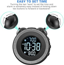 Load image into Gallery viewer, USCCE Loud Dual Alarm Clock with Bed Shaker - 0-100% Dimmer, Vibrating Alarm Clock for Heavy Sleepers or Hearing Impaired, Easy to Set, USB Charging Port, Snooze, Battery Backup