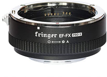 Load image into Gallery viewer, Fringer EF-FX PRO II Fuji Auto Focus Mount Adapter Built-in Electronic Aperture Automatic Compatible with Canon EOS EF Lens to Fujifilm X-Mount X-T3 X-T4 X-Pro3 X-T200 X-A7 X-T100 XT30 XH XE XT X-Pro2
