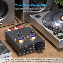 Load image into Gallery viewer, Fosi Audio Box X2 Phono Preamp for Turntable Preamplifier MM Phonograph Preamplifier with Gain Gear Mini Stereo Audio Hi-Fi Pre-Amplifier for Record Player with DC 12V Power Supply
