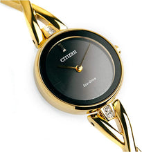 Load image into Gallery viewer, Citizen Eco-Drive Axiom Quartz Womens Watch, Stainless Steel, Crystal, Gold-Tone (Model: EX1422-54E)