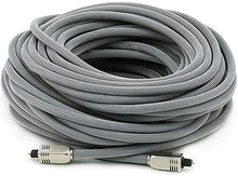 Load image into Gallery viewer, Monoprice 103448 Premium S/PDIF (Toslink) Digital Optical Audio Cable - Silver - 75ft | Heavy Duty Mesh Jacket, Metal Connector Heads, for Play Station, Xbox one, Home Theater & More Gray