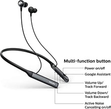 Load image into Gallery viewer, Philips Audio Wireless Neckband Headphones PN505 with Active Noise Canceling, Voice Assistance, Up to 14hours Play time, Hi-Res Audio (TAPN505BK), Black