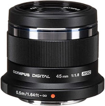 Load image into Gallery viewer, Olympus M.Zuiko Digital 45mm F1.8 Lens, for Micro Four Thirds Cameras (Black)