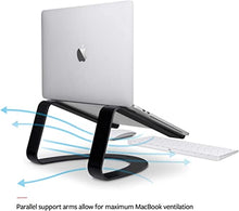 Load image into Gallery viewer, Twelve South Curve for MacBooks and Laptops | Ergonomic desktop cooling stand for home or office (matte black)