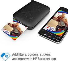Load image into Gallery viewer, HP Sprocket Portable 2x3" Instant Photo Printer (Noir) Print Pictures on Zink Sticky-Backed Paper from your iOS & Android Device.