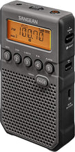 Load image into Gallery viewer, Sangean DT-800BK AM / FM / NOAA Weather Alert Rechargeable Pocket Radio (Black/Gray)